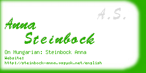 anna steinbock business card